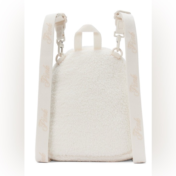 PINK Victoria’s Secret Cream Sherpa Mini Backpack- NWT